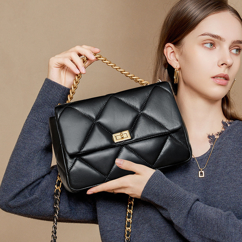 Quilted Chain Square Crossbody