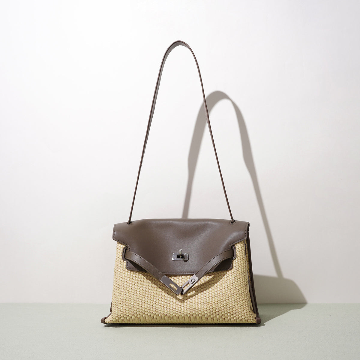 Woven Leather Hobo Crossbody