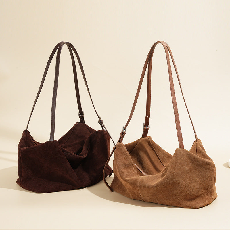 Suede Cowhide Pillow Tote