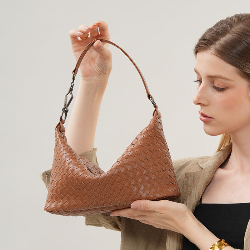 Handwoven Cowhide Shoulder Bag
