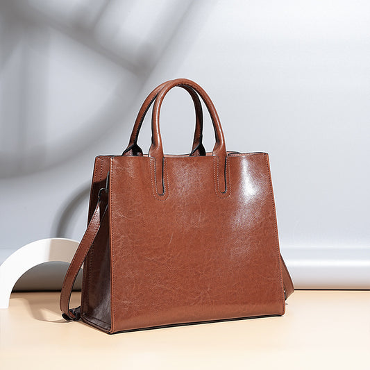 Large Leather Commuter Shoulder Crossbody