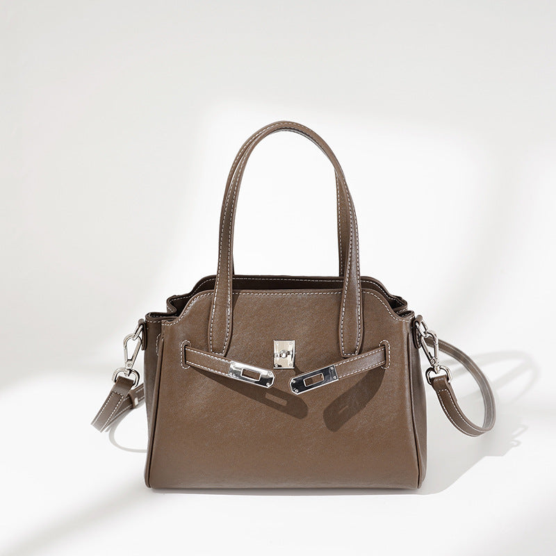 Vintage Leather Square Handbag