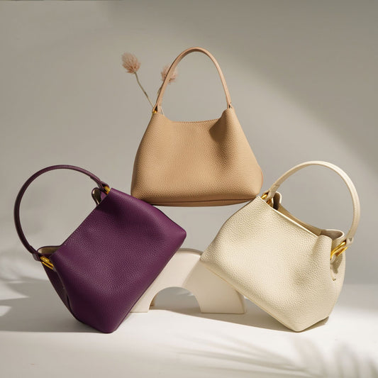 Soft Cowhide Bucket Bag