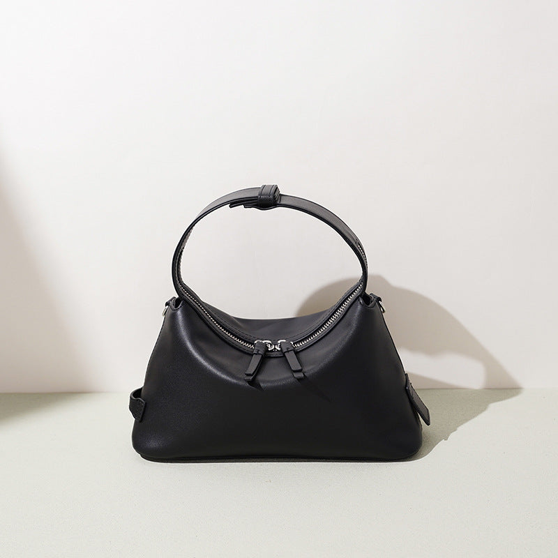 Full-Grain Leather Convertible Hobo