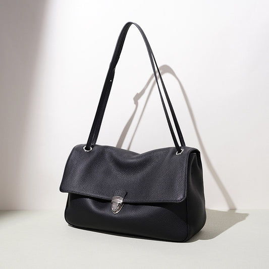 Large Top-Grain Leather Commuter Hobo