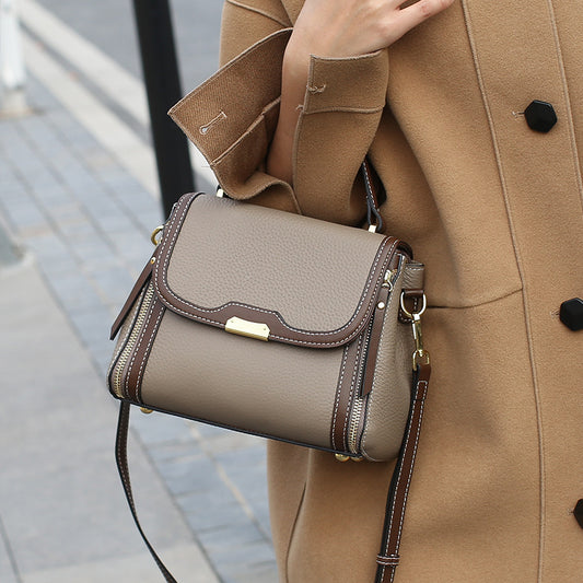 Large Leather Top-Handle Crossbody