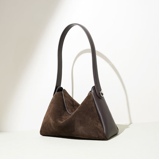 Suede Large-Capacity Hobo Bag