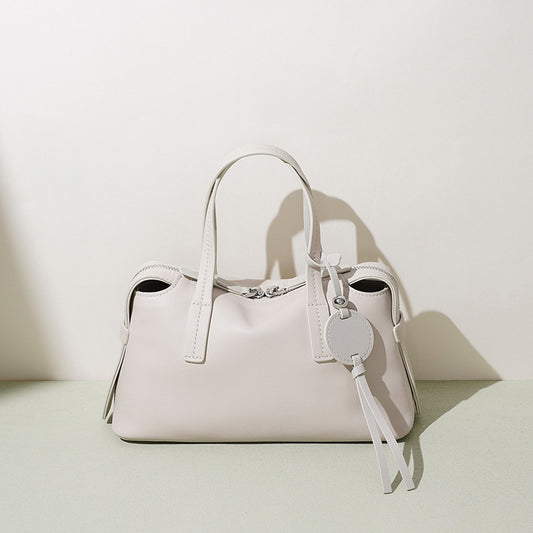 Leather Bowling Boston Bag