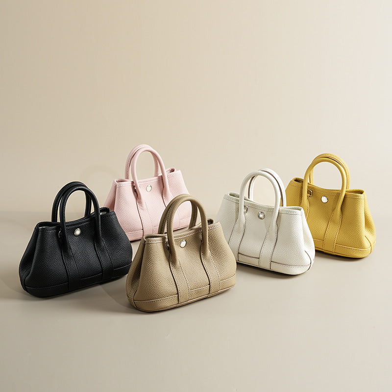 Mini Leather Bucket Satchel